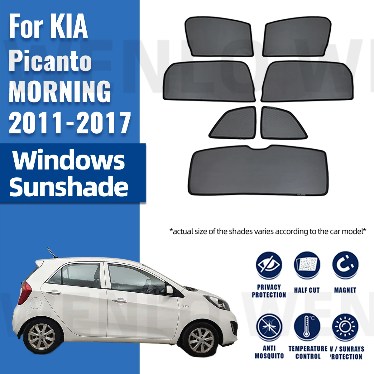 For KIA Picanto MORNING TA 2011-2017 Magnetic Car Sunshades Front Rear Windshield Blind Curtain Baby Side Window Sun Shade Visor
For KIA Picanto MORNING TA 2011-2017 Magnetic Car Sunshades Front Rear Windshield Blind Curtain Baby Side Window Sun Shade Visor