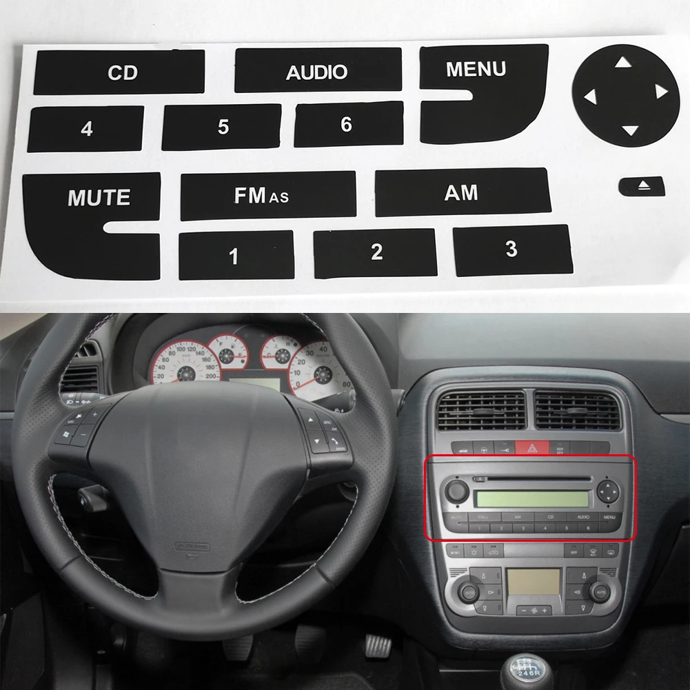 1set Car Radio Button Repair Sticker For Grand Punto Radio Stereo Worn Peeling Button Repair Decals Stickers Car Interior Tools
1set Car Radio Button Repair Sticker For Grand Punto Radio Stereo Worn Peeling Button Repair Decals Stickers Car Interior Tools