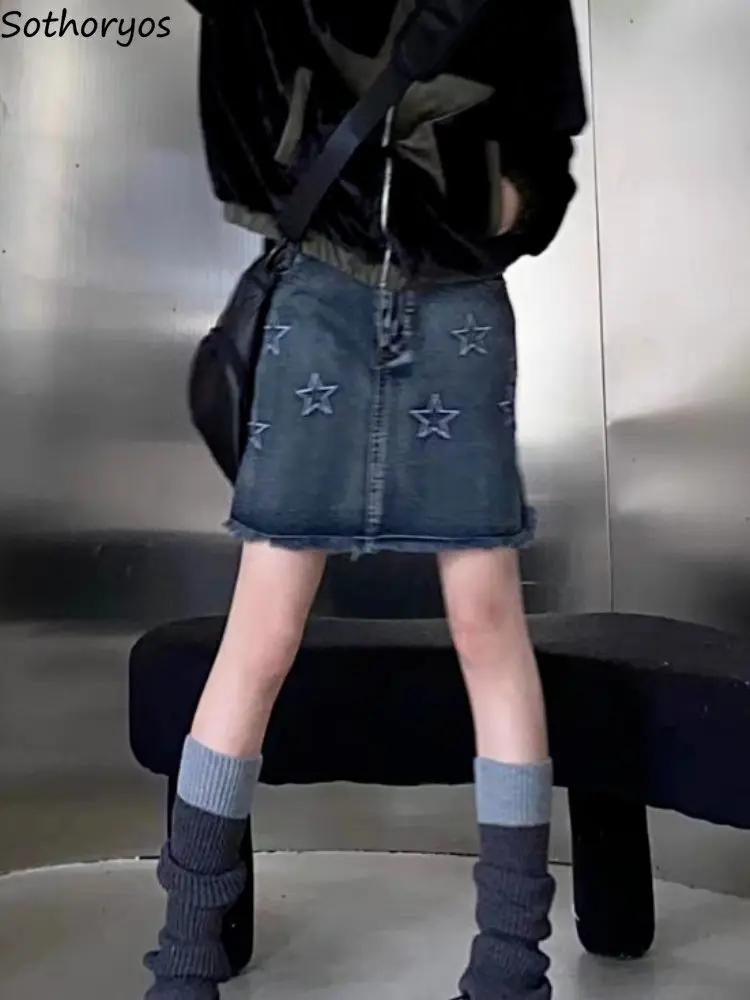 Юбка женская джинсовая трапециевидная с завышенной талией, универсальная шикарная Удобная уличная одежда в американском стиле ретро, на лето 
Юбка женская джинсовая трапециевидная с завышенной талией, универсальная шикарная Удобная уличная одежда в американском стиле ретро, на лето