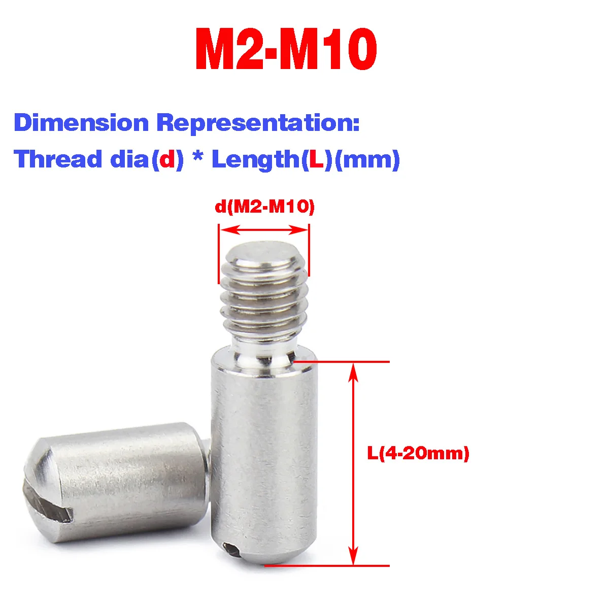 304 Stainless Steel Slotted Headless Axial Screw / Axial Bolt / Step Screw M2 M3 M4 M5 M6 M8 M10
304 Stainless Steel Slotted Headless Axial Screw / Axial Bolt / Step Screw M2 M3 M4 M5 M6 M8 M10