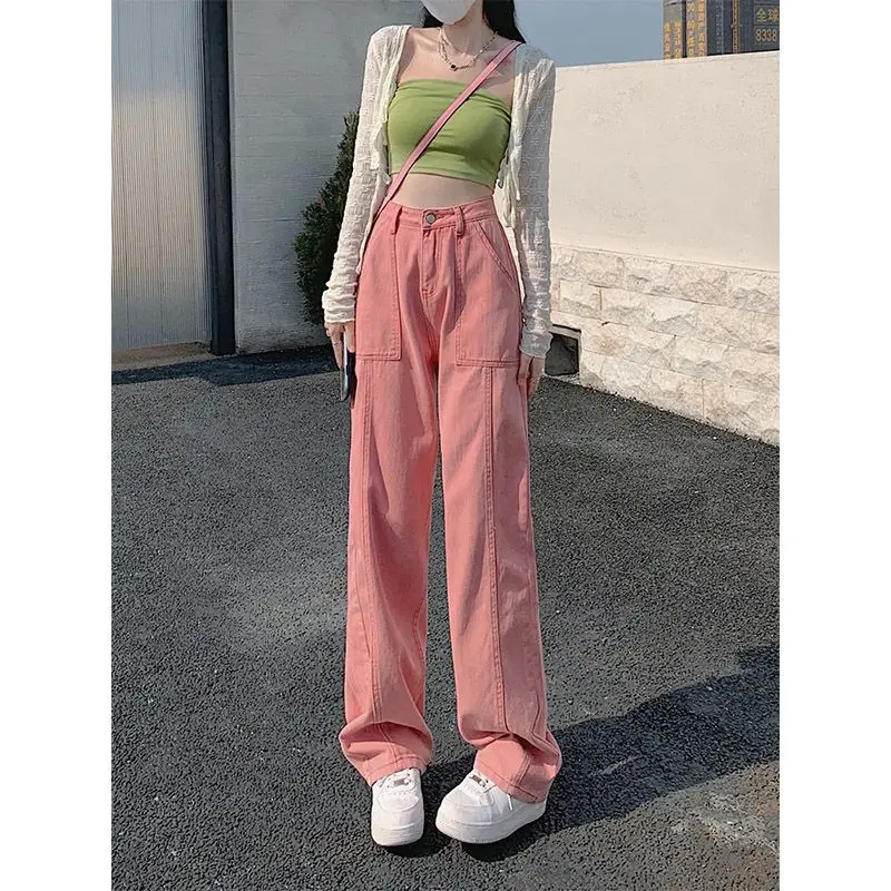 New Fashion Casual Retro Sweet Cool Hot Girl Tooling Jeans Women's Design Sense Drape Floor Mopping Straight-leg Pants
New Fashion Casual Retro Sweet Cool Hot Girl Tooling Jeans Women's Design Sense Drape Floor Mopping Straight-leg Pants