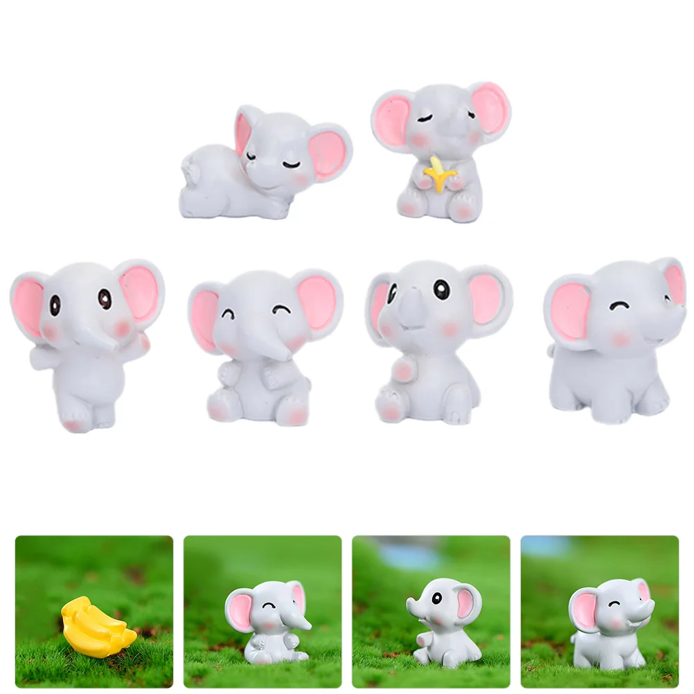 6pcs Resin Elephant Adornments Exquisite Microlandscape Elephant Decors Garden Bonsai Elephant Decors
6pcs Resin Elephant Adornments Exquisite Microlandscape Elephant Decors Garden Bonsai Elephant Decors