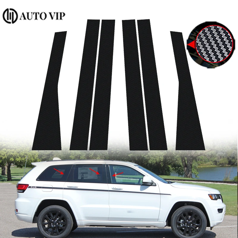 6Pcs Car Door Window Pillar Trim Cover Sticker for Jeep Grand Cherokee carbon fibre 2011-2021 Car accessories
6Pcs Car Door Window Pillar Trim Cover Sticker for Jeep Grand Cherokee carbon fibre 2011-2021 Car accessories