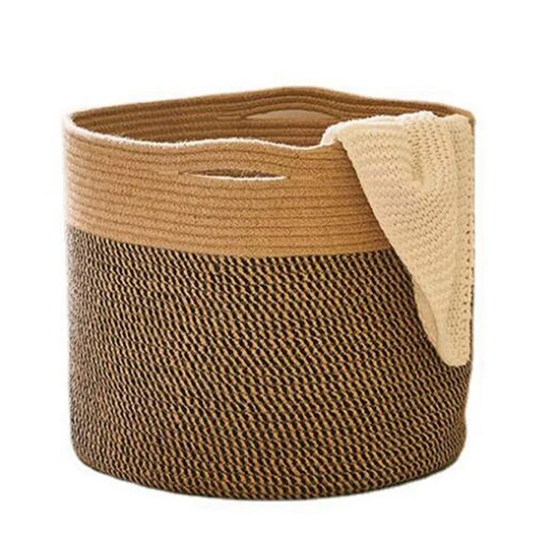 Cotton Rope Woven Basket Bathroom Folding Laundry Basket Dirty Clothes Toy Container Foldable Storage Organizer Bag
Cotton Rope Woven Basket Bathroom Folding Laundry Basket Dirty Clothes Toy Container Foldable Storage Organizer Bag