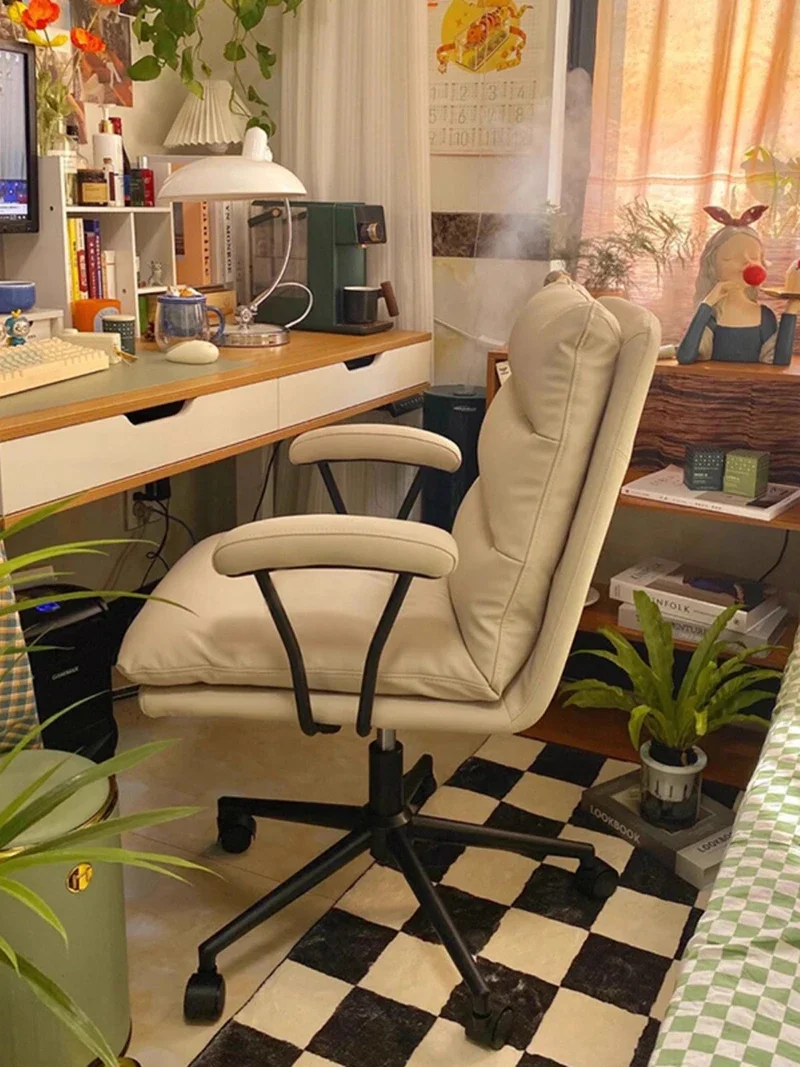 Modern Ergonomic Office Chair Leathaire Metal Leg Bedroom Study Office Chair Vanity Computer Silla Office Furniture Wall
Modern Ergonomic Office Chair Leathaire Metal Leg Bedroom Study Office Chair Vanity Computer Silla Office Furniture Wall