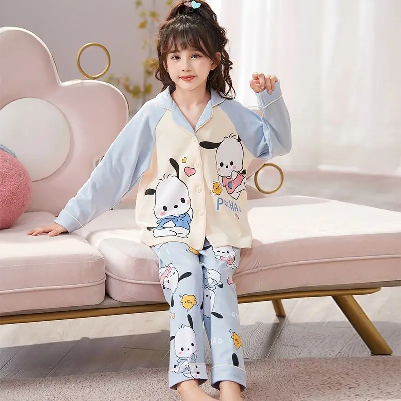 New Kawaii Cartoon Sanrios Plush Kuromi My Melody Pochacco Girls Pajamas Cute Anime Pure Cotton Long Sleeve Indoor Loungewear
New Kawaii Cartoon Sanrios Plush Kuromi My Melody Pochacco Girls Pajamas Cute Anime Pure Cotton Long Sleeve Indoor Loungewear