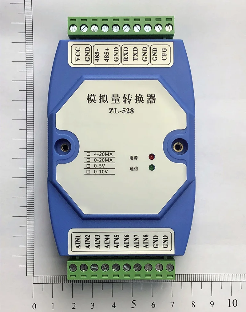 4-20ma to RS485 8-channel analog input acquisition module 0-10V high-precision MODBUS-RTU
4-20ma to RS485 8-channel analog input acquisition module 0-10V high-precision MODBUS-RTU