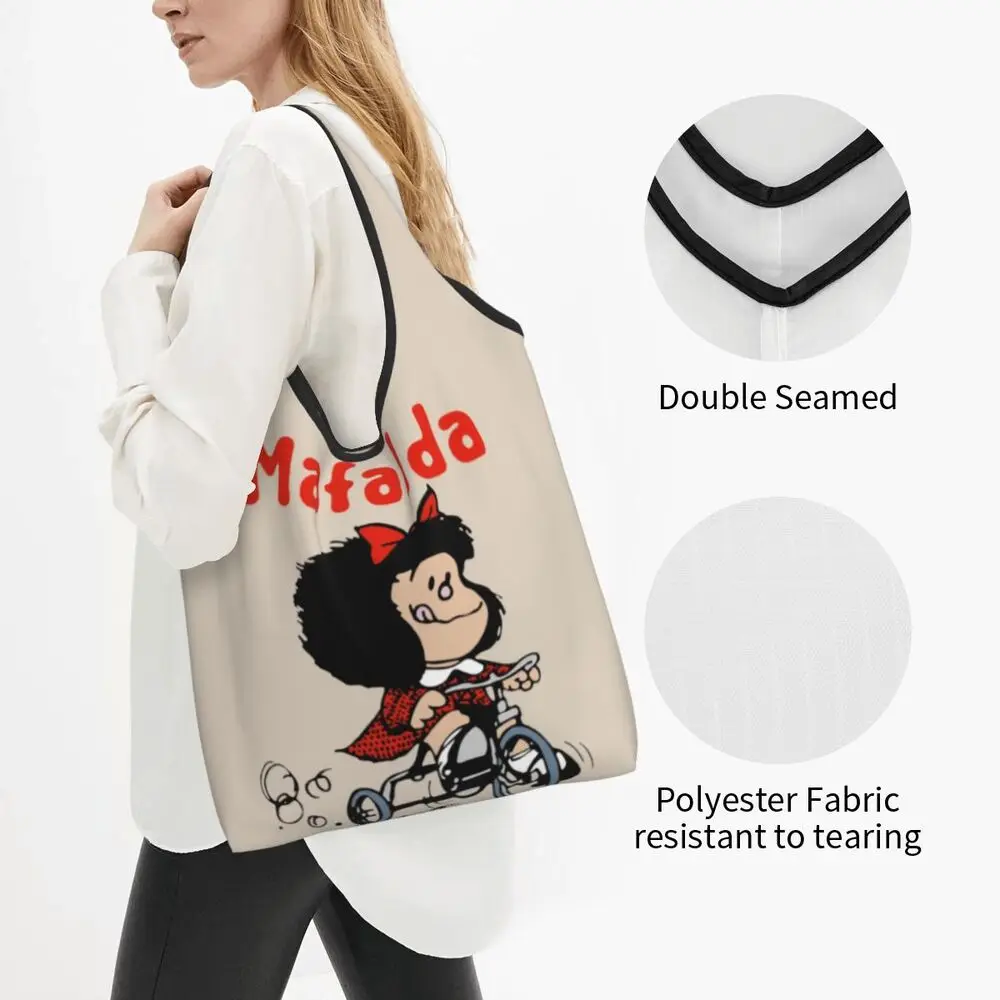 Custom Vintage Mafalda Manga Grocery Shopping Bag 27 Sb327ebb4dfcf4fb4ae40547523b7b407L