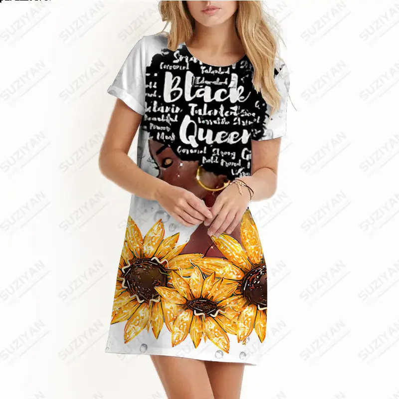 3D printed clothing women's O-neck short sleeved T-shirt pullover short skirt loose casual large A-line skirt African beauty 5XL
3D printed clothing women's O-neck short sleeved T-shirt pullover short skirt loose casual large A-line skirt African beauty 5XL