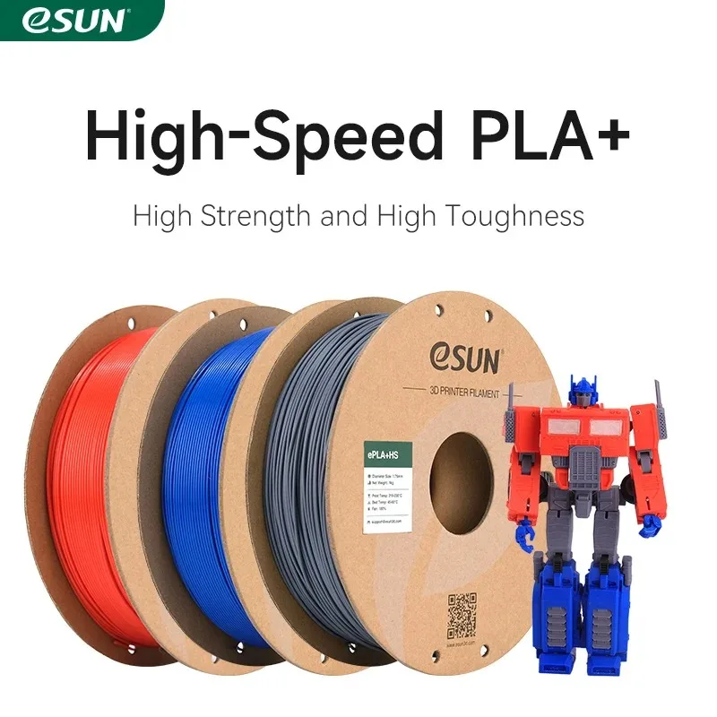 

eSUN High Speed PLA+ 3D Printer Filament 1.75MM 1KG Fast Printing PLA+ 3D Filaments High Speed Printing PLA Plus For Bambu Lab