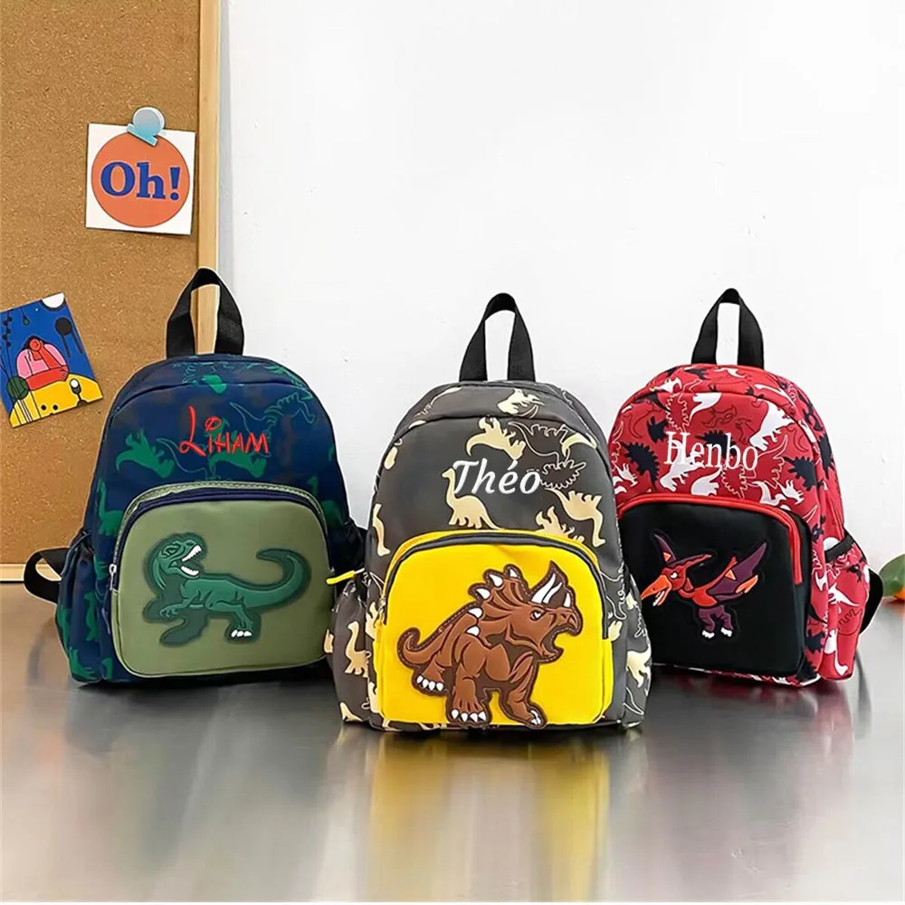 Custom Name New Children's Dinosaur Backpack Cartoon Cute Embroidered Outgoing Backpack Kindergarten Boys Small Schoolbags
Custom Name New Children's Dinosaur Backpack Cartoon Cute Embroidered Outgoing Backpack Kindergarten Boys Small Schoolbags