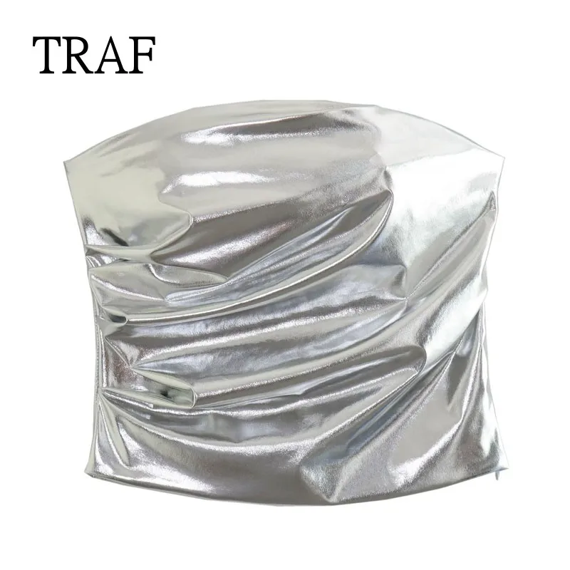 Сексуальный женский топ TRAF 2023, Модные металлические Короткие топы с открытой спиной и рюшами, летний женский короткий топ, Женская майка Y2k, уличная одежда
Сексуальный женский топ TRAF 2023, Модные металлические Короткие топы с открытой спиной и рюшами, летний женский короткий топ, Женская майка Y2k, уличная одежда
