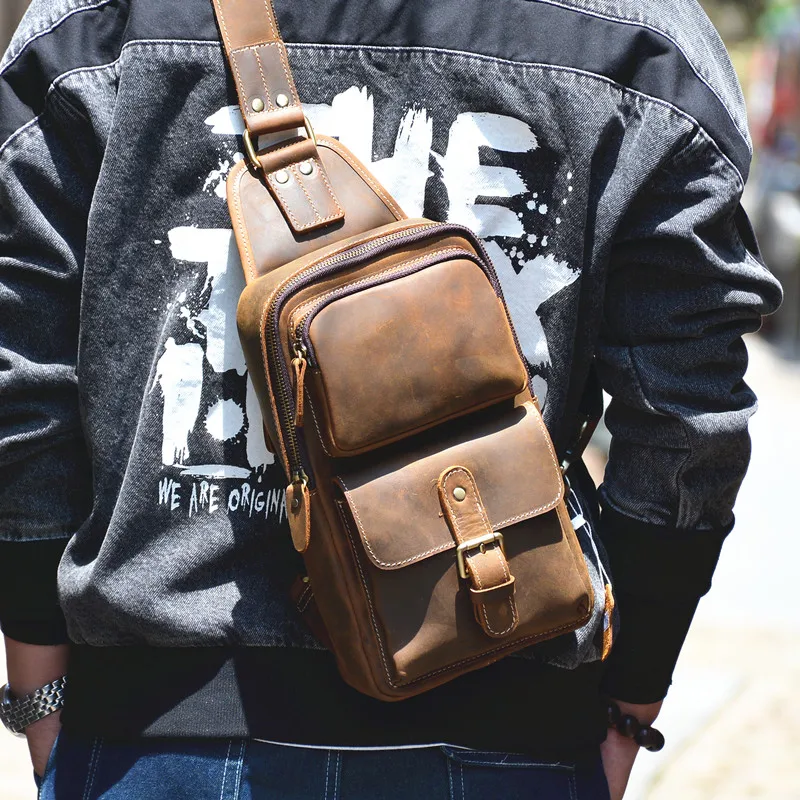 AETOO Crazy horse leather men's chest bag old new backpack top layer cowhide shoulder bag casual messenger bag leather outdoor
AETOO Crazy horse leather men's chest bag old new backpack top layer cowhide shoulder bag casual messenger bag leather outdoor
