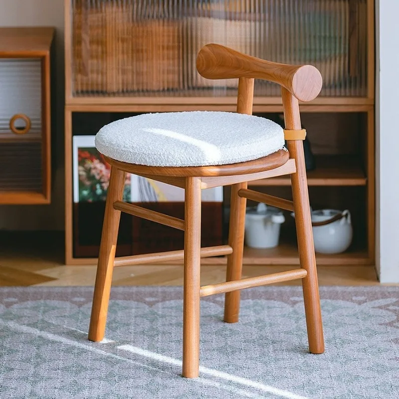 Cherry Wood Butterfly Stool Simple Household with Back Makeup Round Stool Solid Wood Light Luxury Chair Cushion
Cherry Wood Butterfly Stool Simple Household with Back Makeup Round Stool Solid Wood Light Luxury Chair Cushion