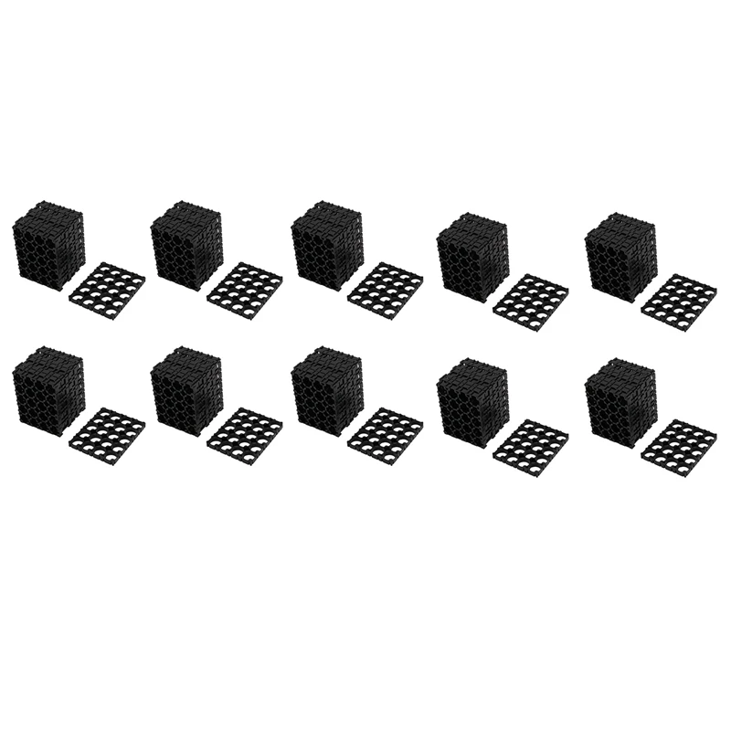 

RISE-100PC 18650 Battery 4X5 Cell Spacer Radiating Shell Plastic Holder Bracket 18.4Mm