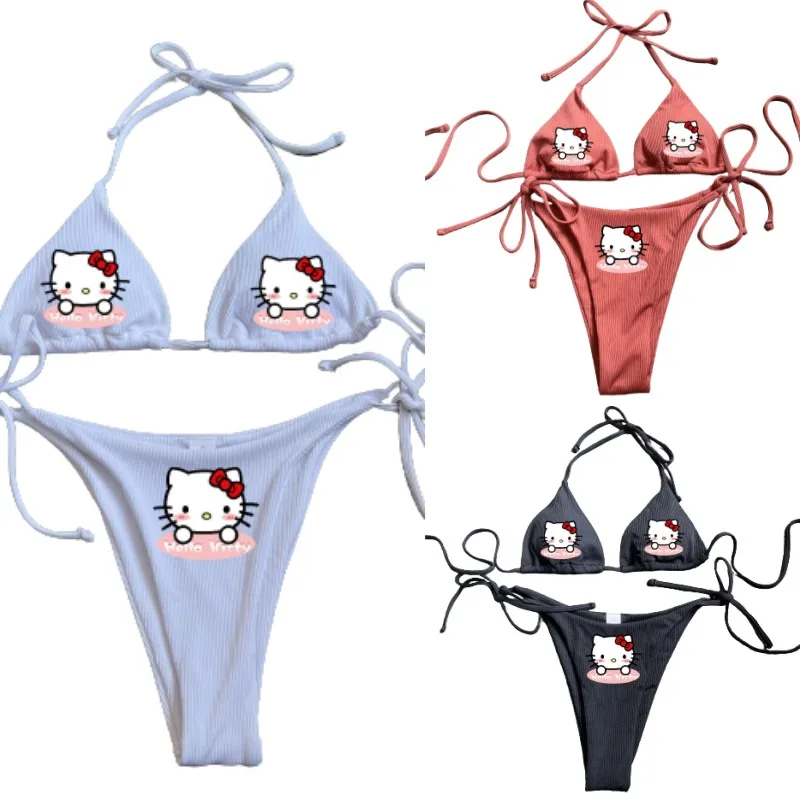 2023 New 2Pcs Sexy Bikini Kawaii Hello Kitty Anime Girl Sexy Halter Neck Swimsuit Adjustable Strap Underwear Bra Vest Women Suit
2023 New 2Pcs Sexy Bikini Kawaii Hello Kitty Anime Girl Sexy Halter Neck Swimsuit Adjustable Strap Underwear Bra Vest Women Suit