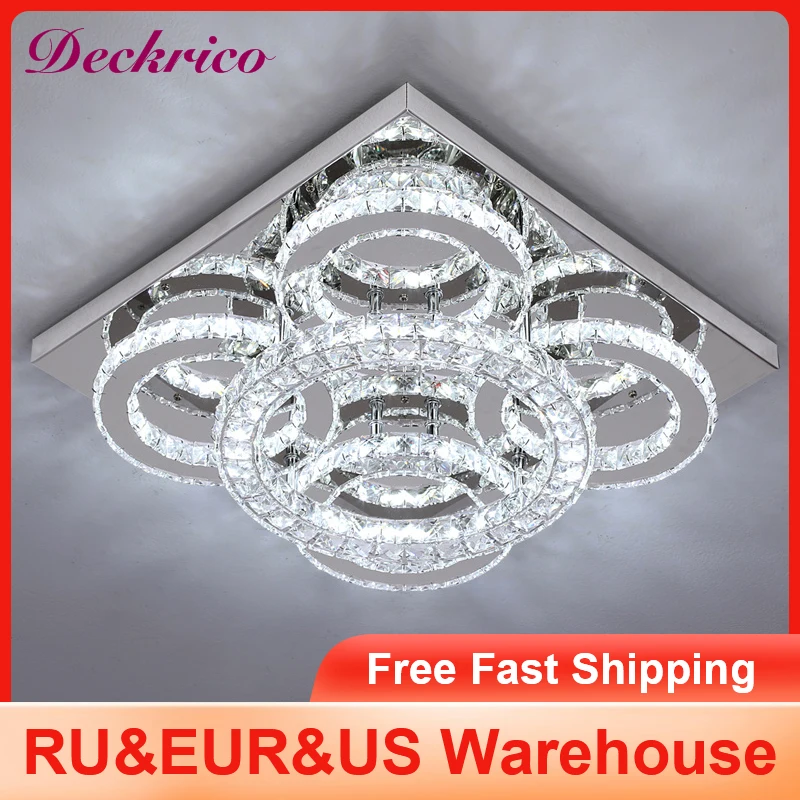 

K9 Crystal Ceiling Light Living Room Bedroom Led Chandelier Lustre Aisle Luminaire Luxury Home Deco Pendant Lamp Hanging Lighti