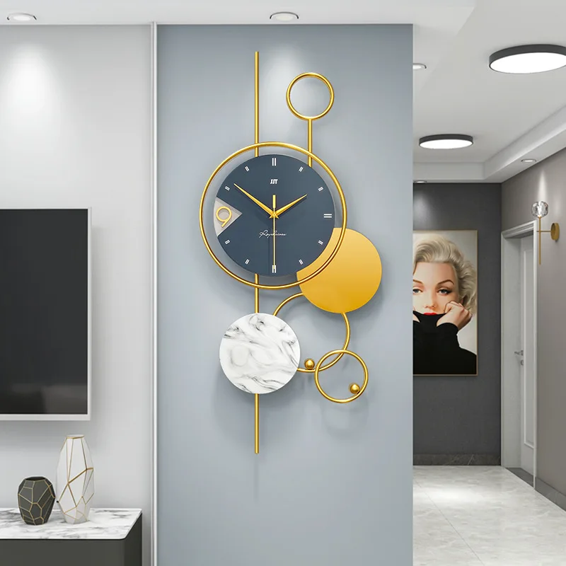 

Wall Clock Simplicity Modern Home Living Room Hang on The Wall Art Deco Fashion Creativity Metal Mute Clock Wall Animal Clocks