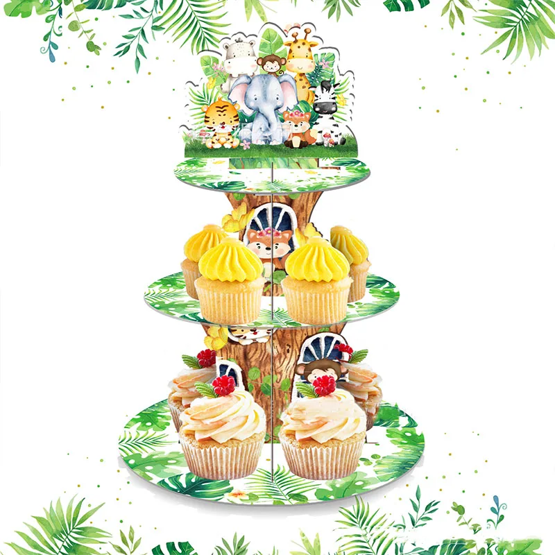 Jungle Animals Party Three Floors Cake Stand Wild One Party Decorative Cake Stand Happy Jungle Sarafi Birthday Party Supplies
Jungle Animals Party Three Floors Cake Stand Wild One Party Decorative Cake Stand Happy Jungle Sarafi Birthday Party Supplies