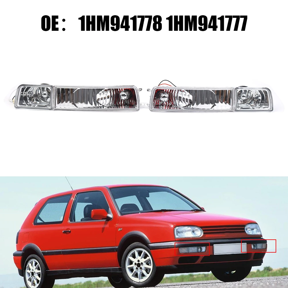 

Front Bumper Fog Light Turn Signal Lamp For Golf Mk3 93-98 1HM941778 1HM941777 2024 Hot Sale Brand New And High Quality Discount