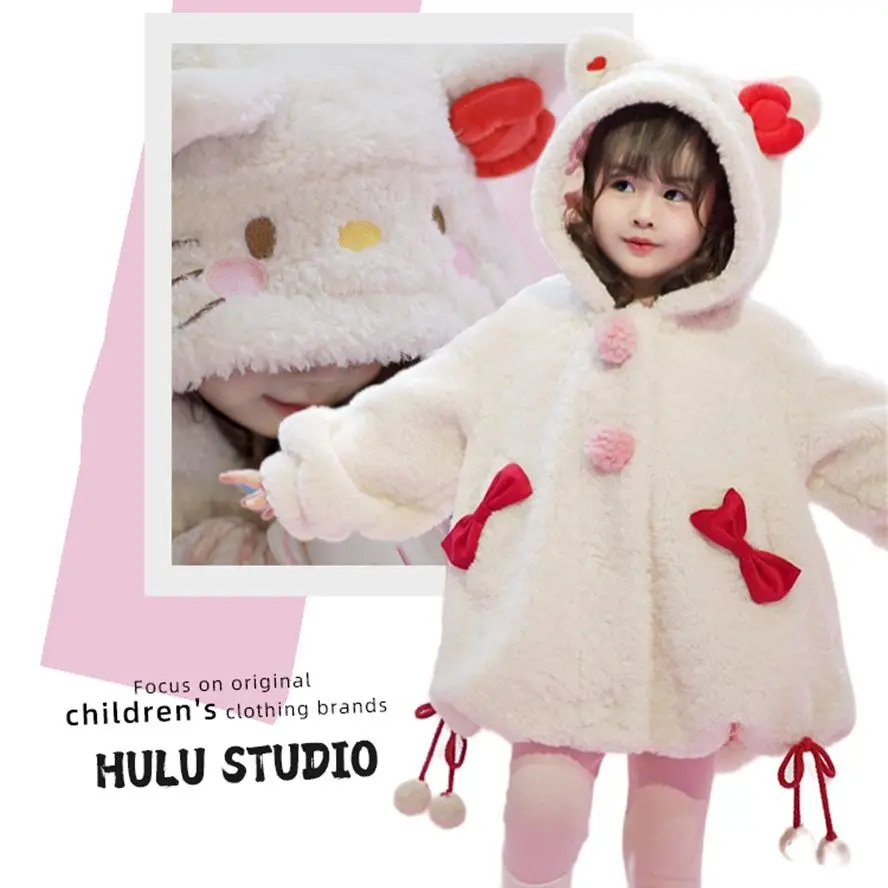 Miniso Hello Kitty Cinnamoroll Kuromi Long Plush Children's Coat Cartoon Winter Long Sleeved Hooded Jacket Thickened Warm Coat
Miniso Hello Kitty Cinnamoroll Kuromi Long Plush Children's Coat Cartoon Winter Long Sleeved Hooded Jacket Thickened Warm Coat