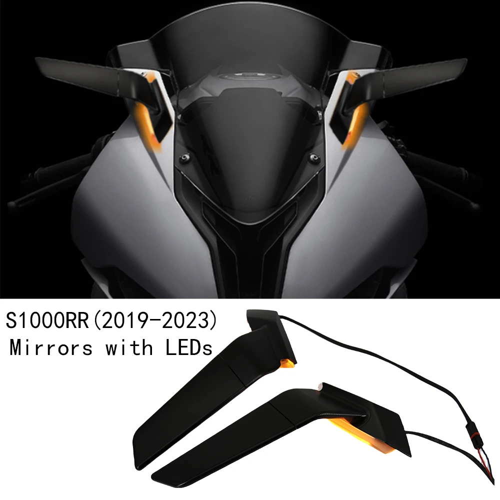 

New S1000RR 2019-2023 Side Mirrors With LED Turn Signal Indicator Motorcycle Rearview Mirror For BMW s1000rr S1000 RR S 1000 RR