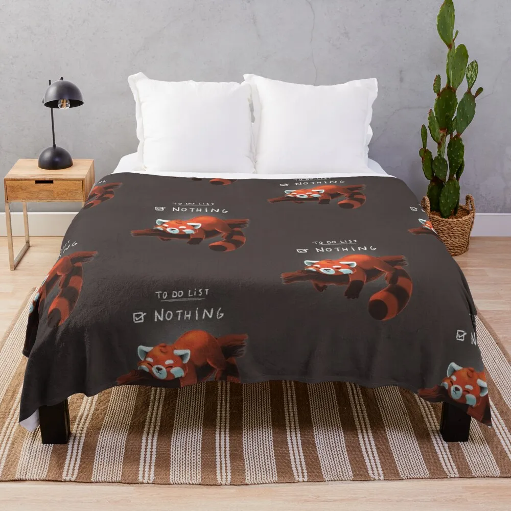 

Красная панда, «День за днем», «ничего не надо», милое пушистое животное, прокрастинатное одеяло, многоцелевое одеяло для сна