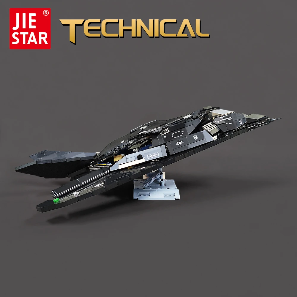 Jiestar 58058 Military Series Ideas Airplane Moc F-117A Attack Aircraft Nighthawk Plane Brick Building Blocks Model Toy 1375pcs
Jiestar 58058 Military Series Ideas Airplane Moc F-117A Attack Aircraft Nighthawk Plane Brick Building Blocks Model Toy 1375pcs