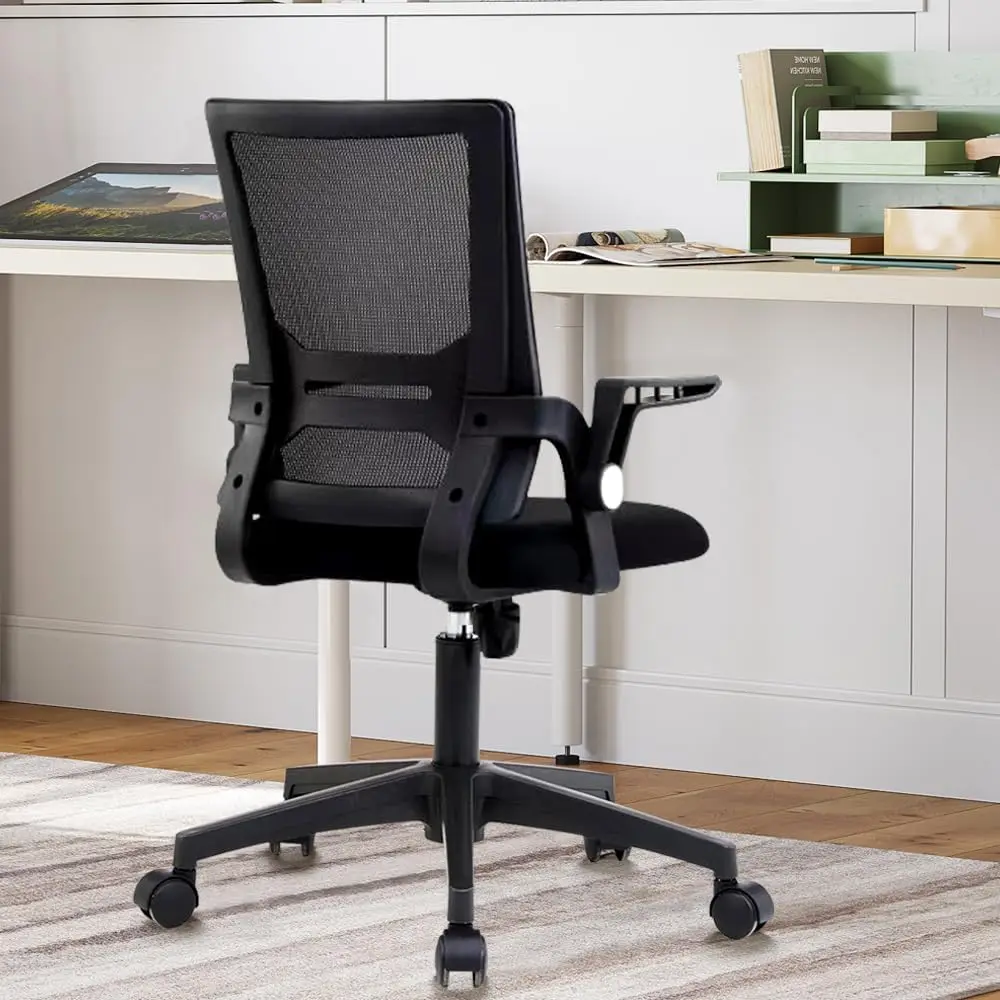 Office Chair with Flip up Armrests, Ergonomic Mesh Chair Mid Back Home Desk Swivel Rolling Task Chair Height Adjustable fo
Office Chair with Flip up Armrests, Ergonomic Mesh Chair Mid Back Home Desk Swivel Rolling Task Chair Height Adjustable fo