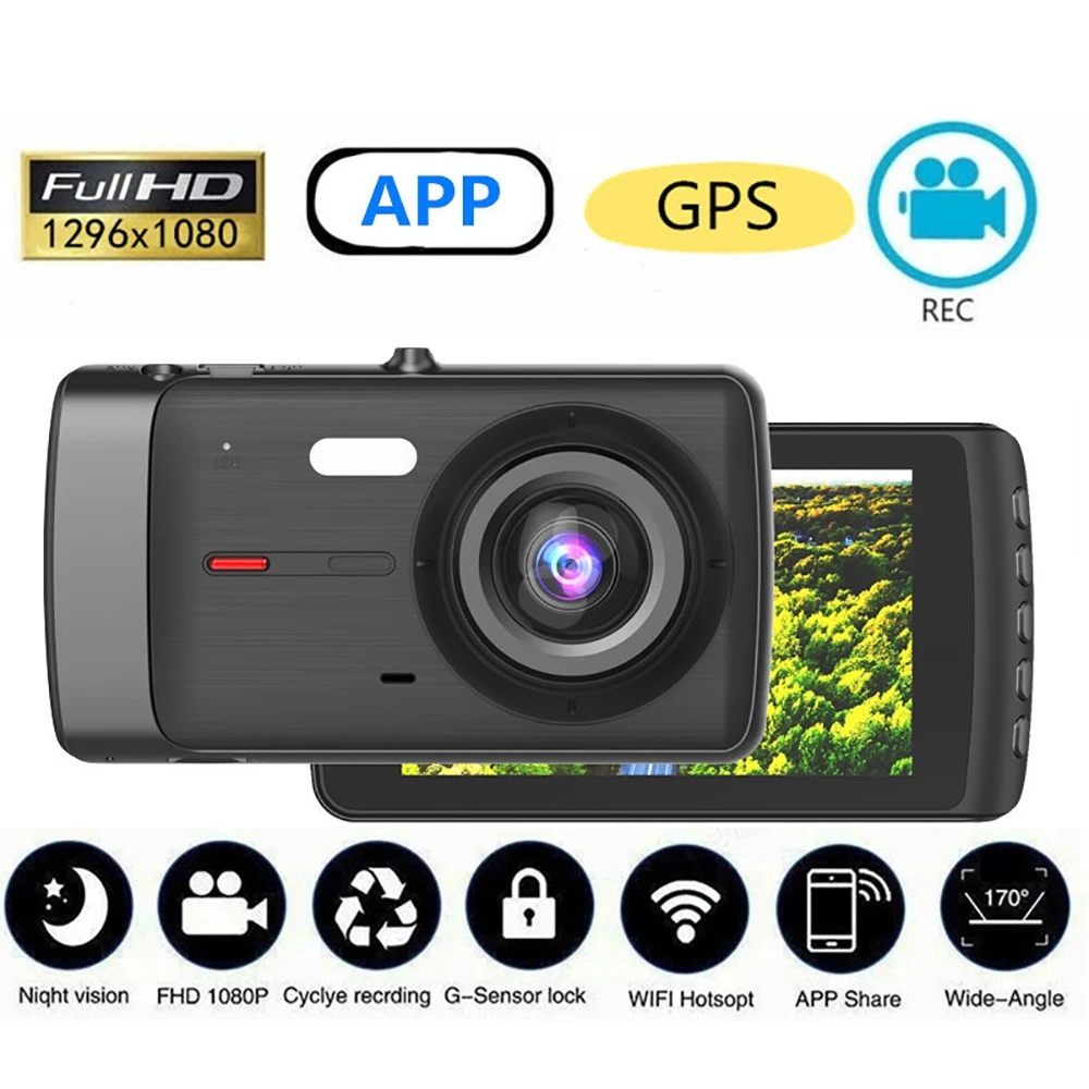 Car DVR WiFi 4.0 Full HD 1080P Dash Cam Rear View Car Camera Video Recorder Auto DVR Black Box Dashcam GPS Track Car Accessories
Car DVR WiFi 4.0 Full HD 1080P Dash Cam Rear View Car Camera Video Recorder Auto DVR Black Box Dashcam GPS Track Car Accessories