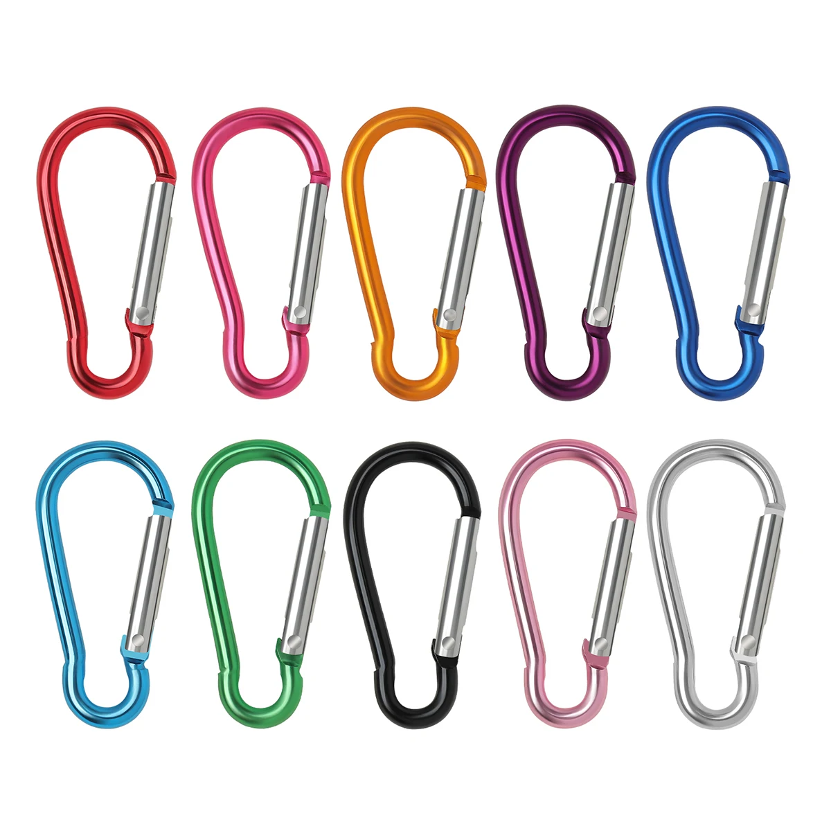 5/10/50/100pcs Carabiner Key Chain Clip Outdoor Camping Aluminum Keyring Snap Hook Water Bottle Buckle Kit For Climbing Hiking
5/10/50/100pcs Carabiner Key Chain Clip Outdoor Camping Aluminum Keyring Snap Hook Water Bottle Buckle Kit For Climbing Hiking