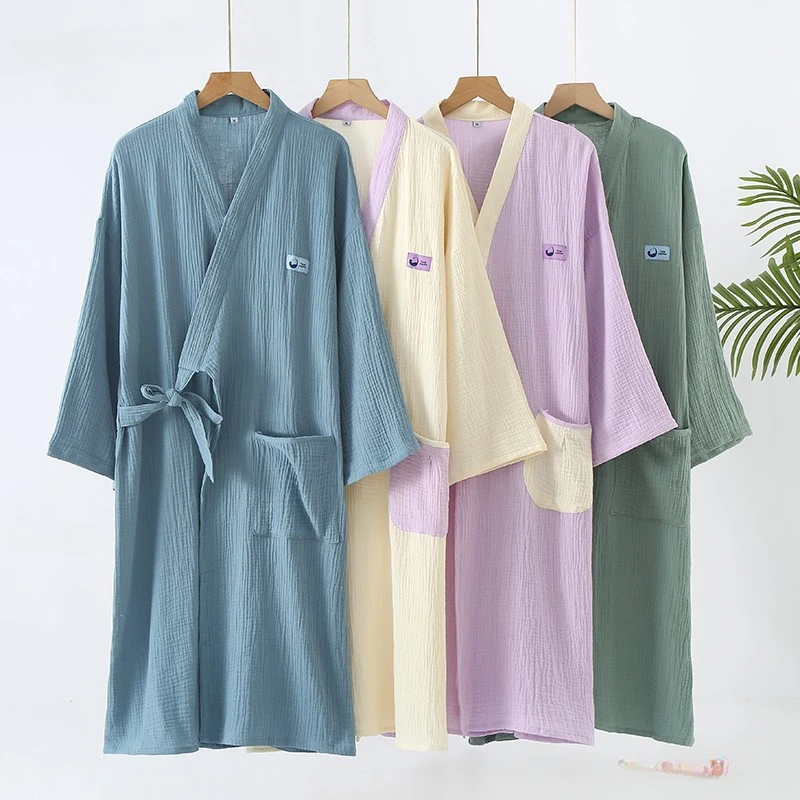 All Seasons Couples Cotton Long Sleeve Bathrobe Nightgown Homewear Clothes for Men's and Women's Robes Sleepwear Clothes
All Seasons Couples Cotton Long Sleeve Bathrobe Nightgown Homewear Clothes for Men's and Women's Robes Sleepwear Clothes