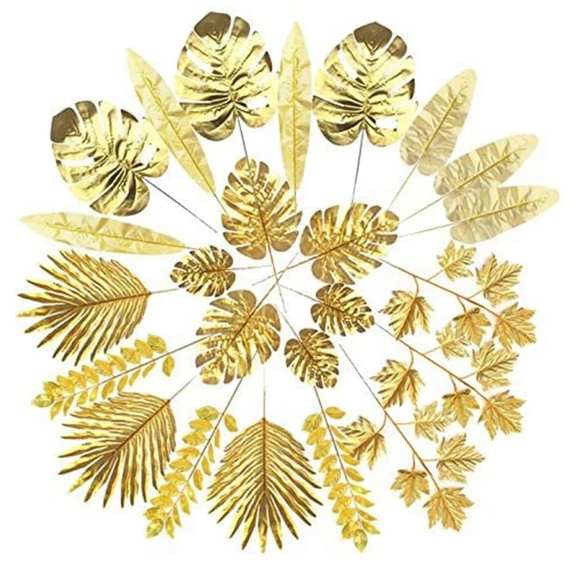 Artificial Leaves Gold Palm Leaves Golden Tropical Plants Palm Leaves For Wedding Home DIY Decorations Supplies
Artificial Leaves Gold Palm Leaves Golden Tropical Plants Palm Leaves For Wedding Home DIY Decorations Supplies