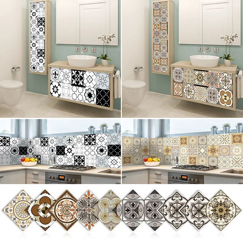 Retro Small Flower Brick Moroccan Mosaic Wall Decals Waterproof For Kitchen Bathroom Tables Floor Hard-Wearing Art Wall Decals
Retro Small Flower Brick Moroccan Mosaic Wall Decals Waterproof For Kitchen Bathroom Tables Floor Hard-Wearing Art Wall Decals