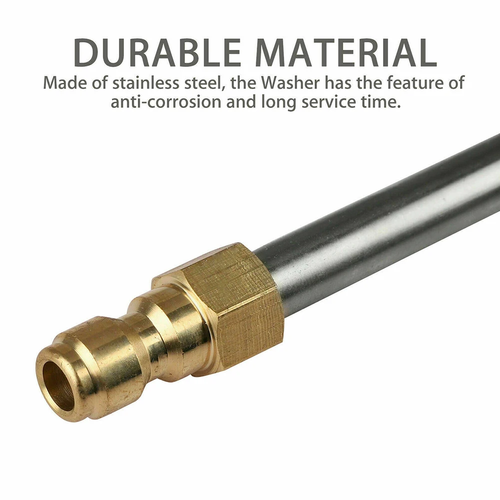 Durable Pressure Washers Extension Wands 1/4\" 140mm/5.5\" 90 / 120 Degrees Corrosion Resistance Quick Connect
Durable Pressure Washers Extension Wands 1/4\" 140mm/5.5\" 90 / 120 Degrees Corrosion Resistance Quick Connect
