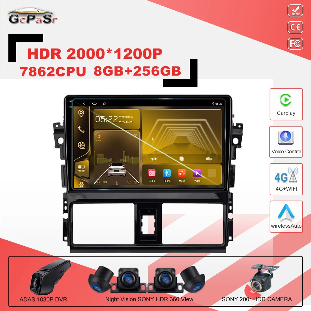 Android13 автомобильный радиоприемник для Toyota Vios XP150 2013 - 2020 7862CPU автомобильный экран монитор GPS навигация автомобиля стерео радио 5G Wifi DVD
Android13 автомобильный радиоприемник для Toyota Vios XP150 2013 - 2020 7862CPU автомобильный экран монитор GPS навигация автомобиля стерео радио 5G Wifi DVD