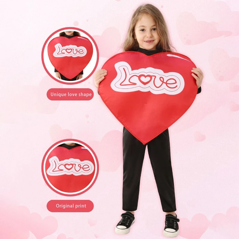 Child Heart Costume for Kids Boy and Girls, Valentine's Day Heart Jumpsuits Cosplay Costume, Funny Heart Costume Party Supplies
Child Heart Costume for Kids Boy and Girls, Valentine's Day Heart Jumpsuits Cosplay Costume, Funny Heart Costume Party Supplies