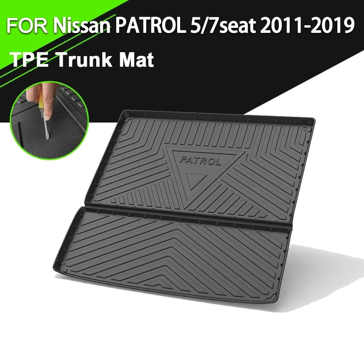 

Коврик для багажника автомобиля, для Nissan патруль, 5/7 местный, 2011-2019 TPE, водонепроницаемый нескользящий резиновый подкладка для груза, аксессуары