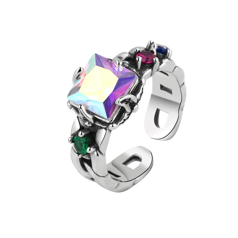 925 Silver Unique Design Square Colorful Zircon Stone Finger Rings for Women Ladies Fine Jewelry Adjustable Wedding Party Gifts
925 Silver Unique Design Square Colorful Zircon Stone Finger Rings for Women Ladies Fine Jewelry Adjustable Wedding Party Gifts
