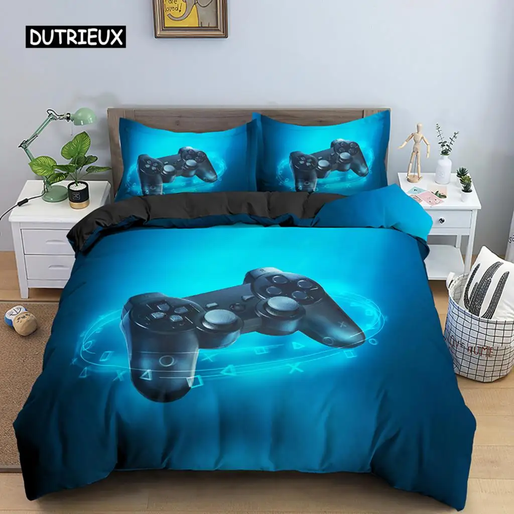 

3D Gamepad Printed Bedding Set Gaming Theme Duvet Cover Microfiber Fabric Quilt Cover Queen King Size Polyester Comforter Cover