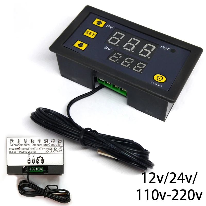 1pc Temperature Controller Cooling/heating Working Mode Home Temperature Control System Accessories 12V/24V/110V-220V
1pc Temperature Controller Cooling/heating Working Mode Home Temperature Control System Accessories 12V/24V/110V-220V