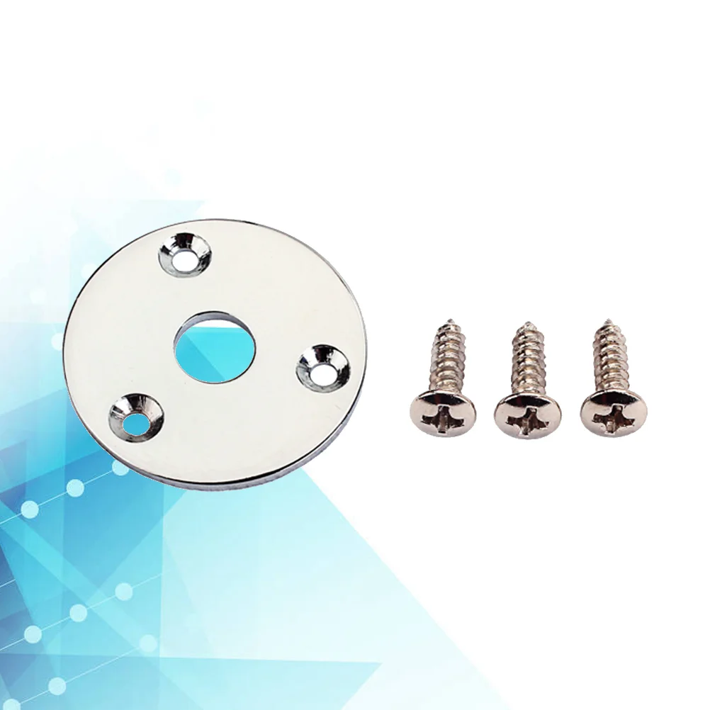 

1/4 Inch Guitar Jack Plate Indented Guitar Pickup Output Input Jack Socket Plate Metal Jack Plate With Screw for E-Guitar Bass