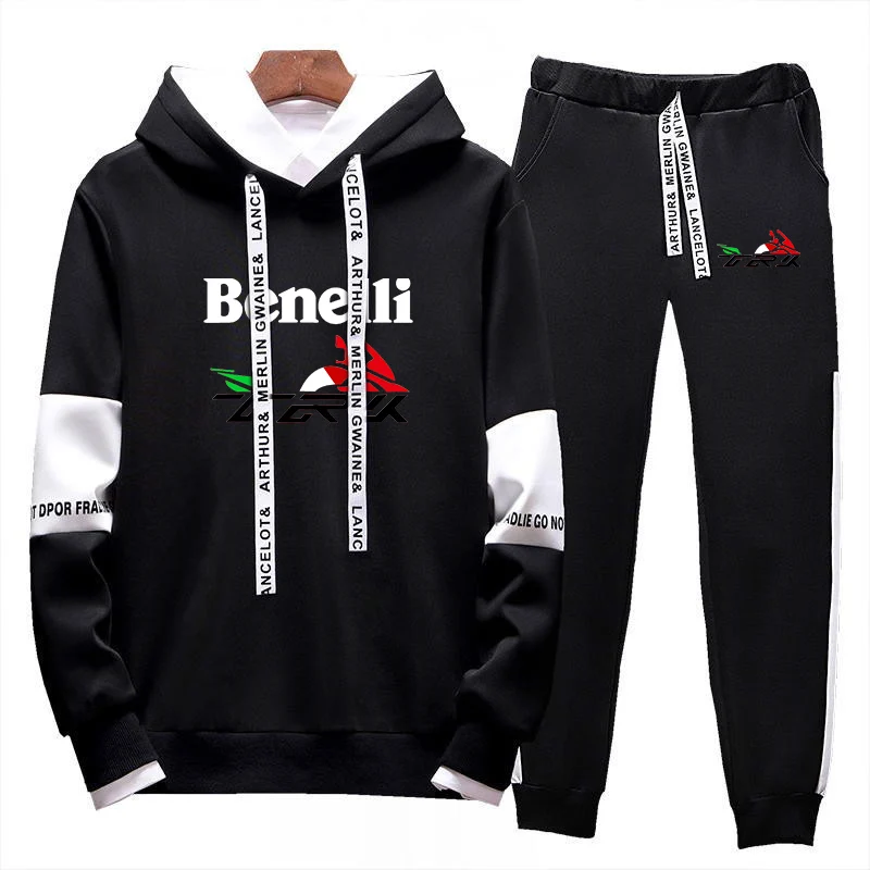 

2023 Benelli TRK 502X Men's New Sweatshirt Zipper Hoodies Pullover Tops+Sweatpants Sport Jogger Streetwear 2 Piece Sets Clothes