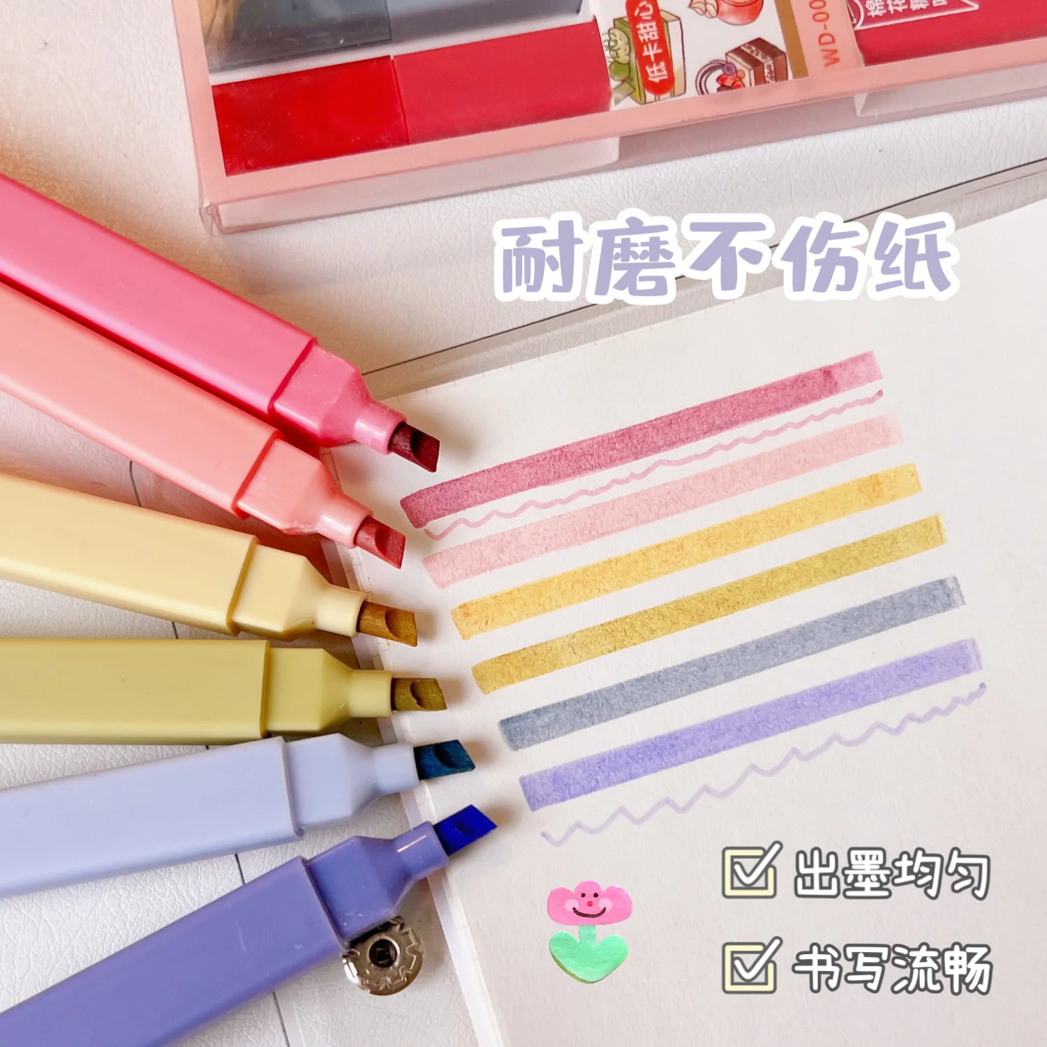 Macron Highlighters 6 Pieces/Pack Colorful Double-ended marker pen for Students Office Writing Supplies
Macron Highlighters 6 Pieces/Pack Colorful Double-ended marker pen for Students Office Writing Supplies