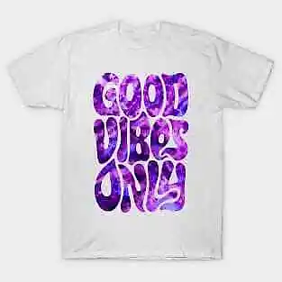 Good Vibes Only | Фиолетовая Дымчатая летняя футболка унисекс, хлопковая модная одежда для пары
Good Vibes Only | Фиолетовая Дымчатая летняя футболка унисекс, хлопковая модная одежда для пары