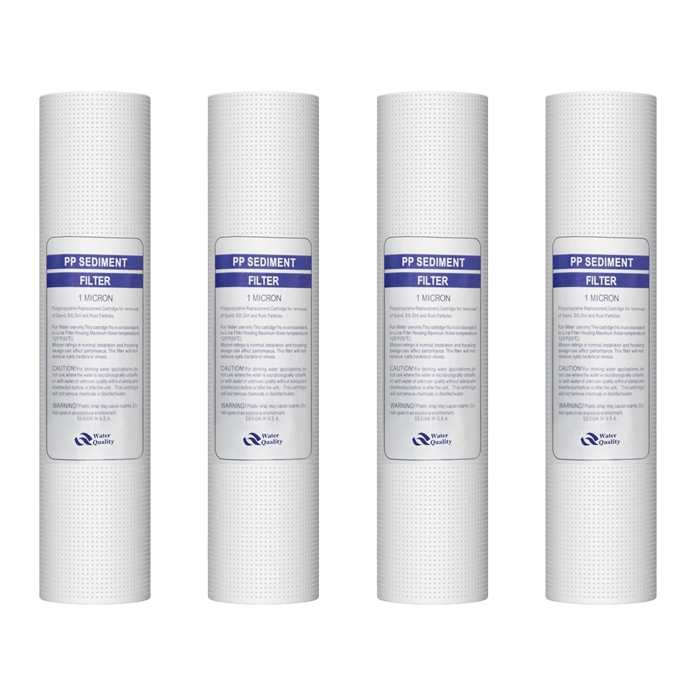 4 Pieces Sediment Water Purifier Front Filter Cartridge Replacement Polypropylene Sediment Filters PP Cotton Filters
4 Pieces Sediment Water Purifier Front Filter Cartridge Replacement Polypropylene Sediment Filters PP Cotton Filters