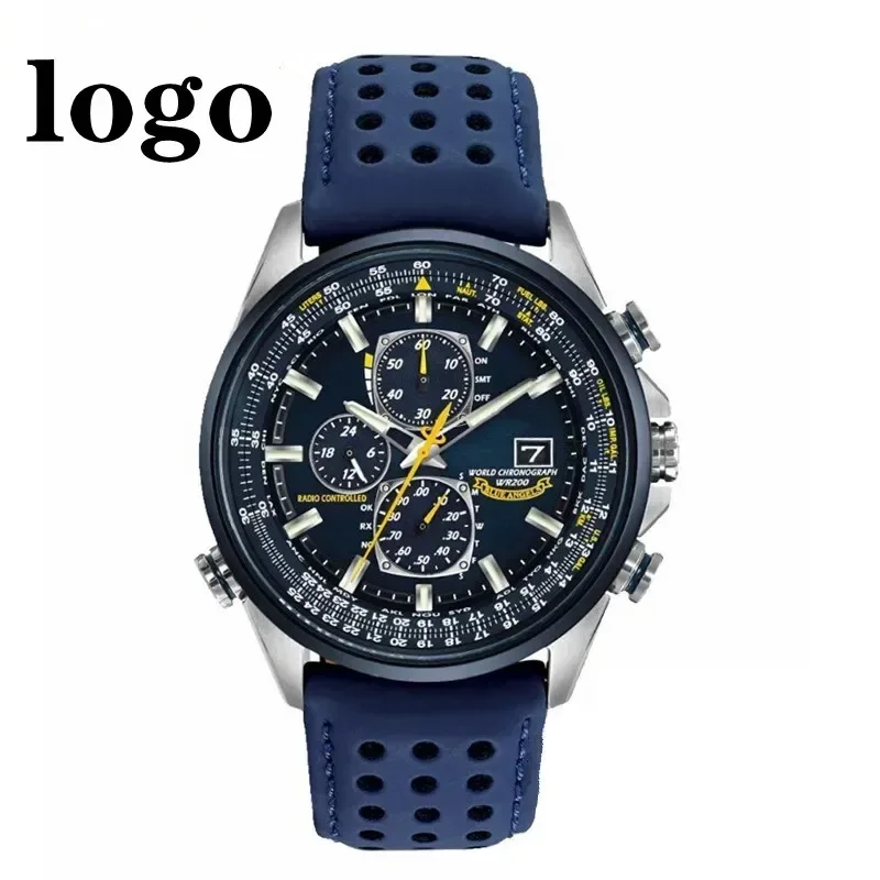 

Men's luxury quartz calendar watch, waterproof multi-functional handsome round watch, stainless steel automatic watch