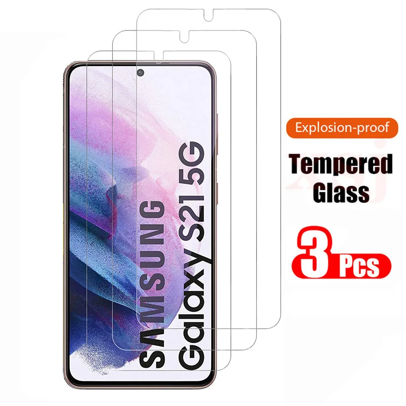 

3Pcs HD Tempered Glass For Samsung Galaxy S21 5G S22 S23 S21 + Plus S21FE S20FE 5G Fingerprint Unlock Screen Protector Glass