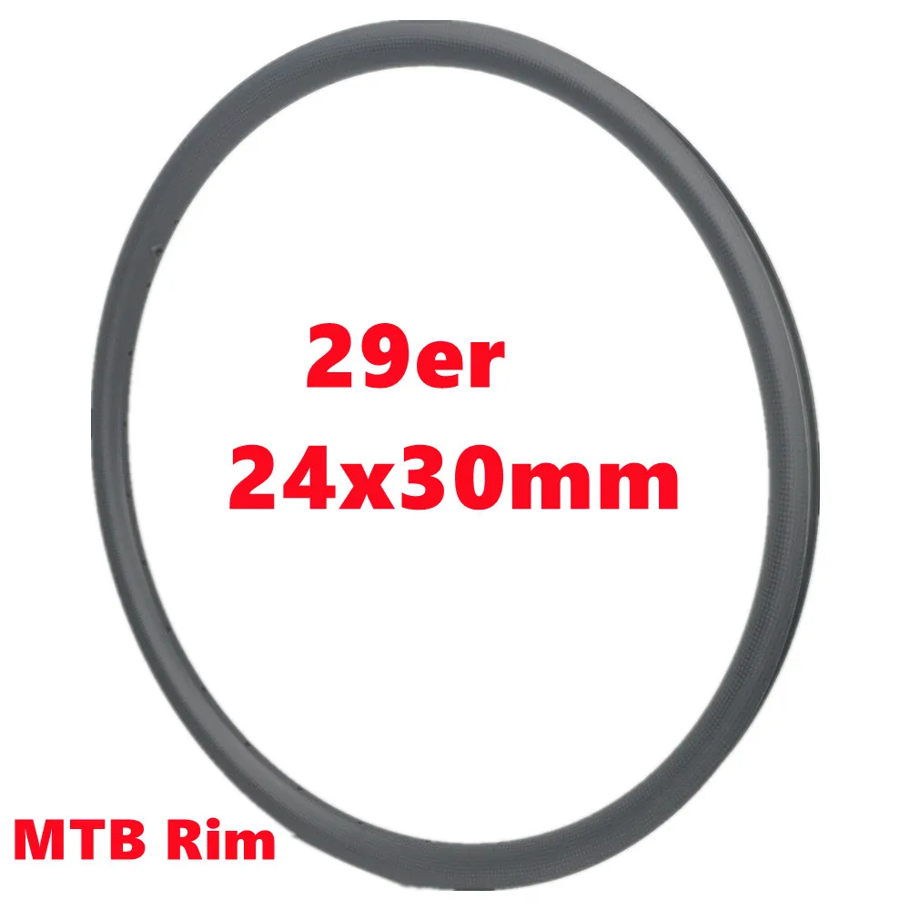 

30mm Width 24mm Depth XC Mtb Rim MTB Rim XC 29er UD Matte 28 Holes MTB Carbon Rim Super Light Asymmetric 24x30 Bicycle Wheel Rim