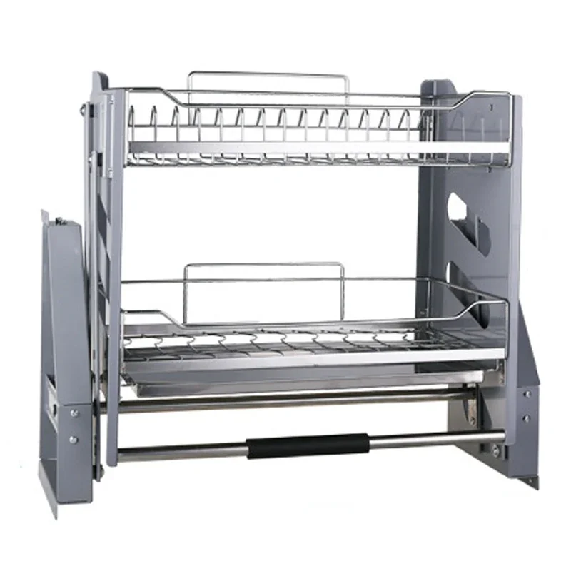 Kitchen hanging cabinet lifting dishes pull baskets 304 stainless steel double layer Damping hydraulic smooth lift bowls shelf
Kitchen hanging cabinet lifting dishes pull baskets 304 stainless steel double layer Damping hydraulic smooth lift bowls shelf